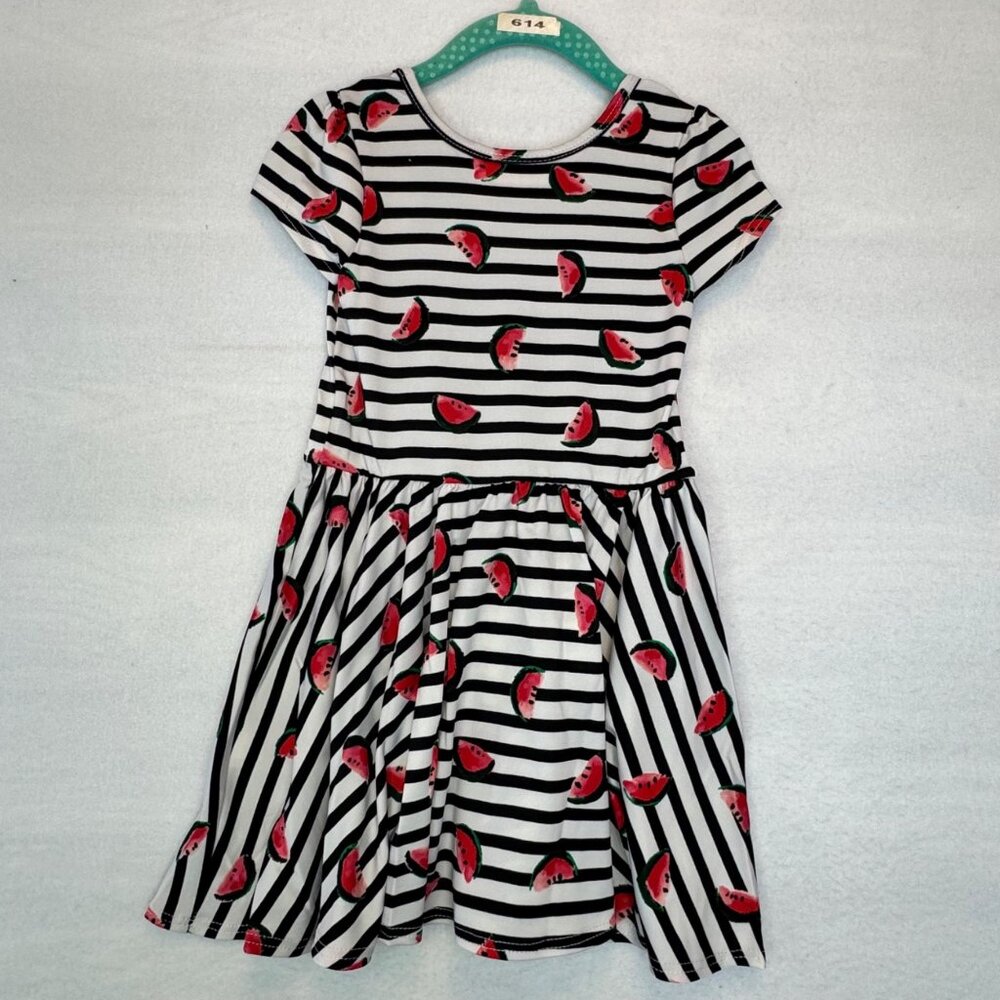 Dotdotsmile Dress Size 2T Black and White With Watermelon Print New with Tags - Picture 6 of 6
